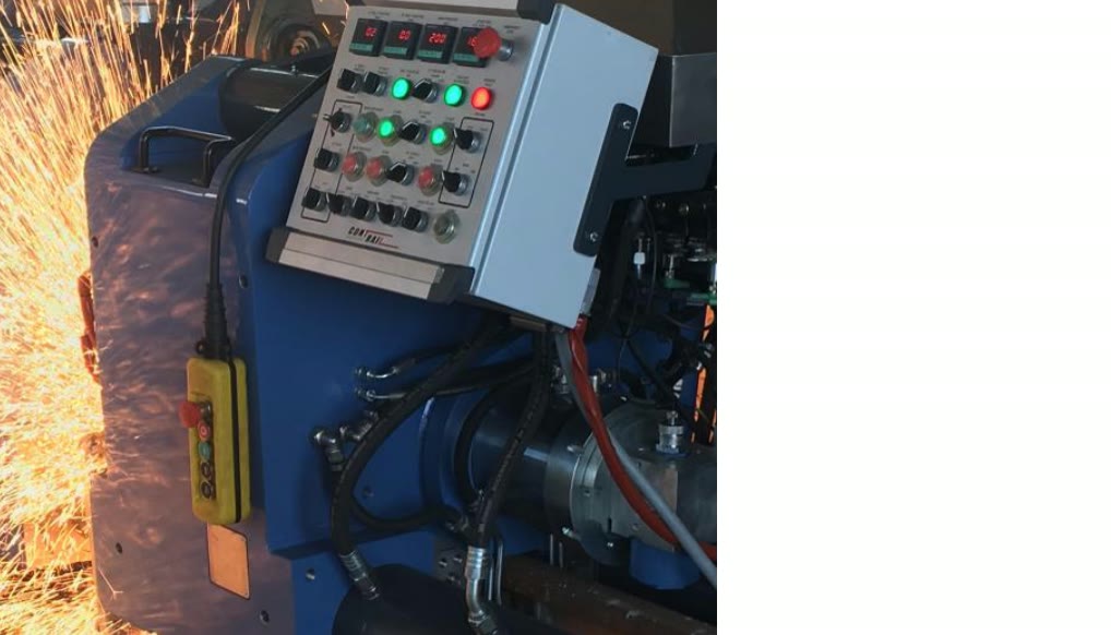 CR100 welding head in operation