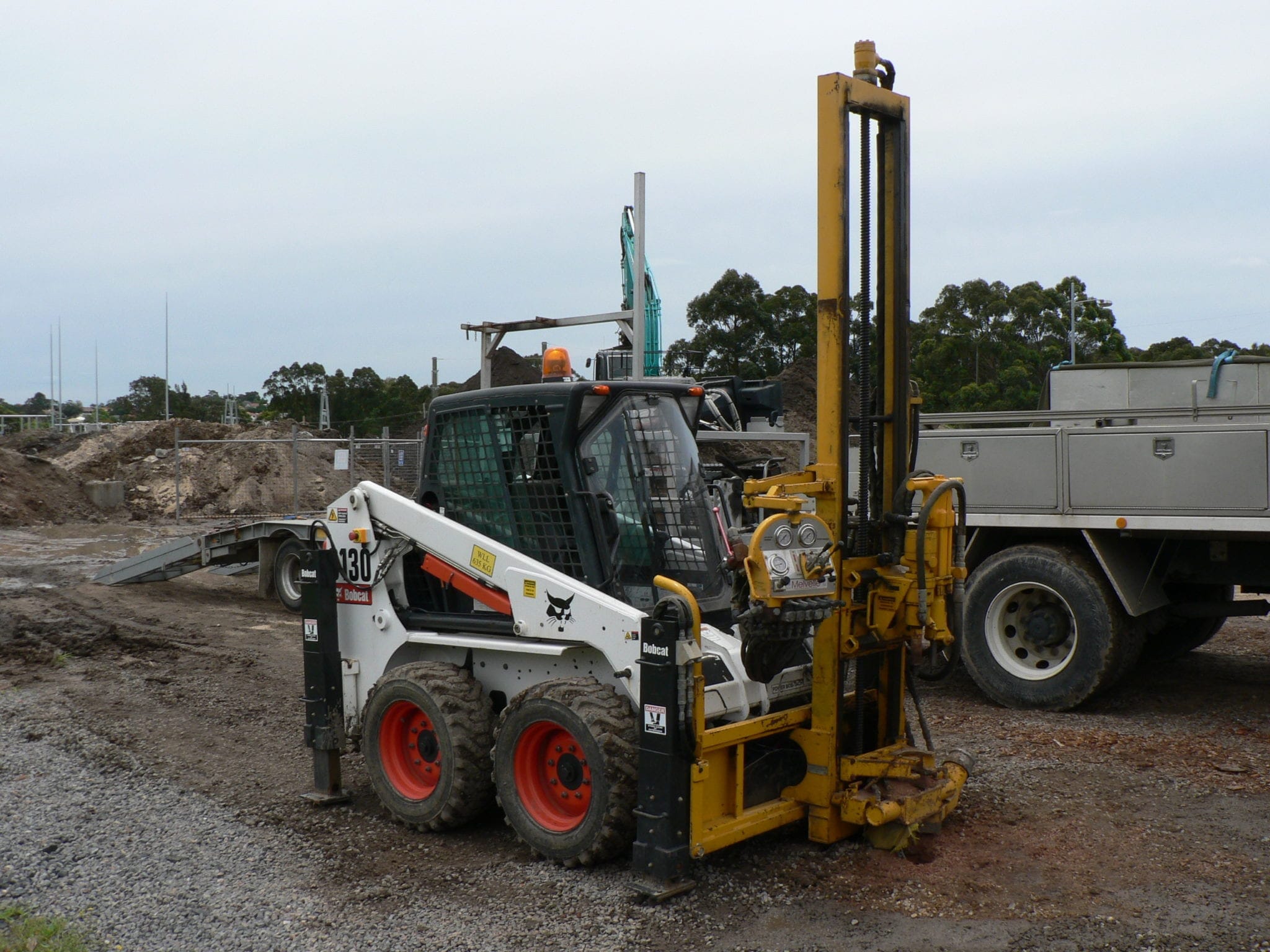 Drill Rig Bobcat mounted FP123EY 002 Melvelle Equipment